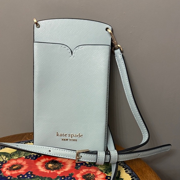 kate spade Handbags - Kate Spade Sky Blue Crossbody phone bag